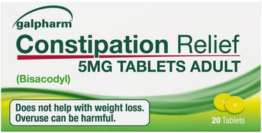 Galpharm Entrolax Constipation Relief Tablets (Bisacodyl) - 5 Packs | 100 Tablets